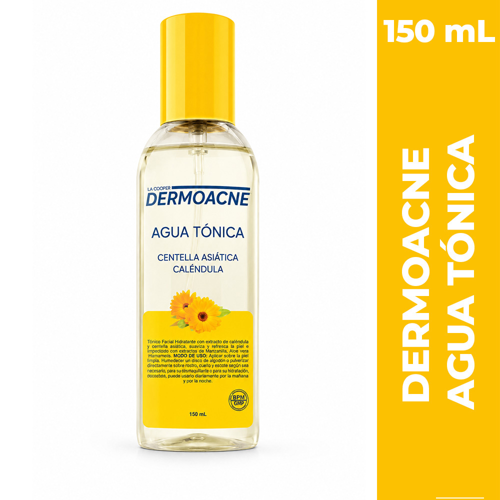 DERMOACNE -  AGUA TONICA CENTELLA ASIATICA CALÉNDULA