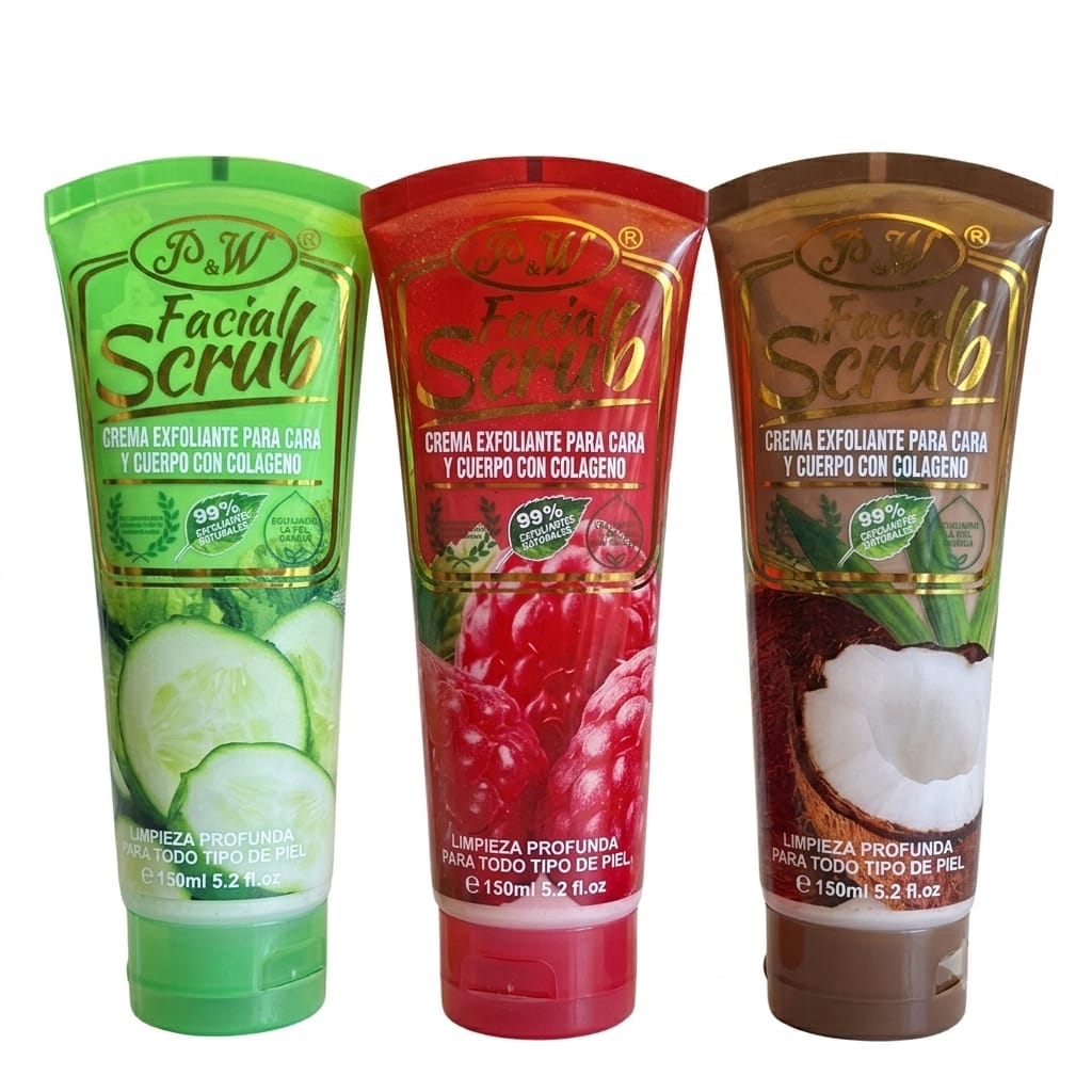 P Y W FACIAL SCRUB CREMA EXFOLIANTE PARA CARA Y CUERPO